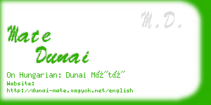 mate dunai business card